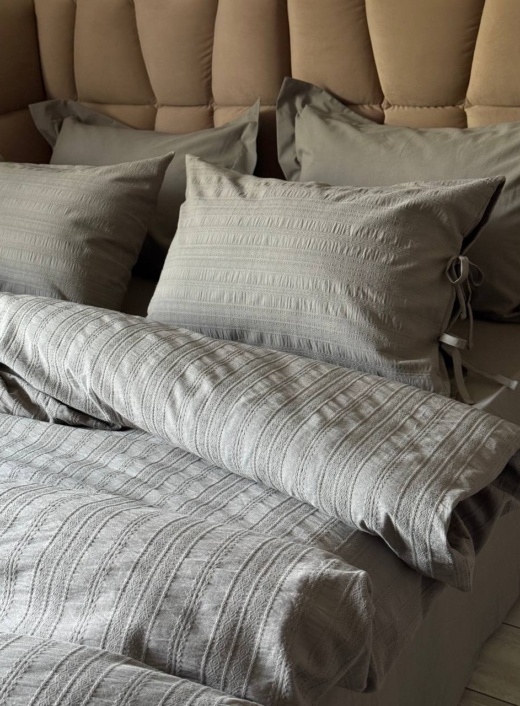 Постільна білизна Saheser Lucca gri євро 200х220 jacquard