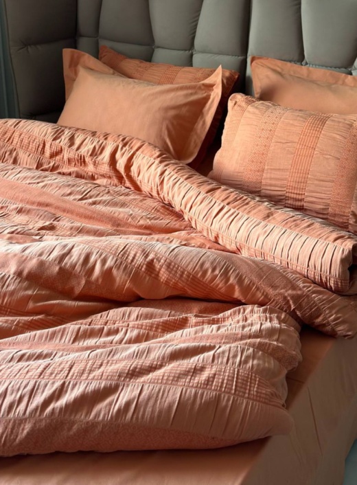 Постільна білизна Saheser Salmon orange євро Постільна білизна Saheser Salmon orange євро 200х220